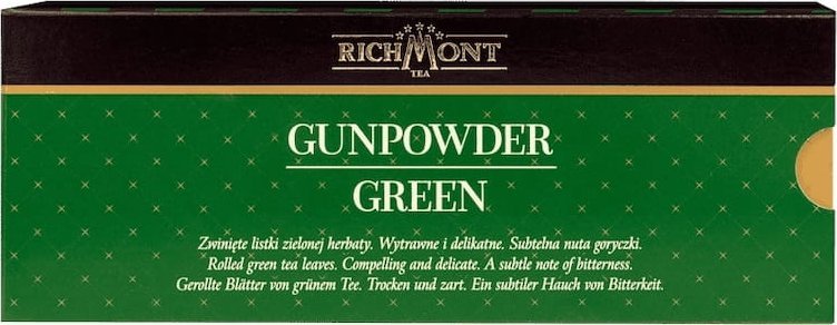 Richmont Herbata Richmont Green Gunpowder 12x4g - czysta chińska herbata zielona
