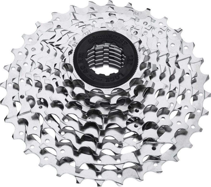 Microshift Kaseta MICROSHIFT MEZZO/R8, 8.rzędowa, Stalowa, Kompatybilna z Shimano, 11-13-15-18-21-24-28-34, Nikiel (NEW)