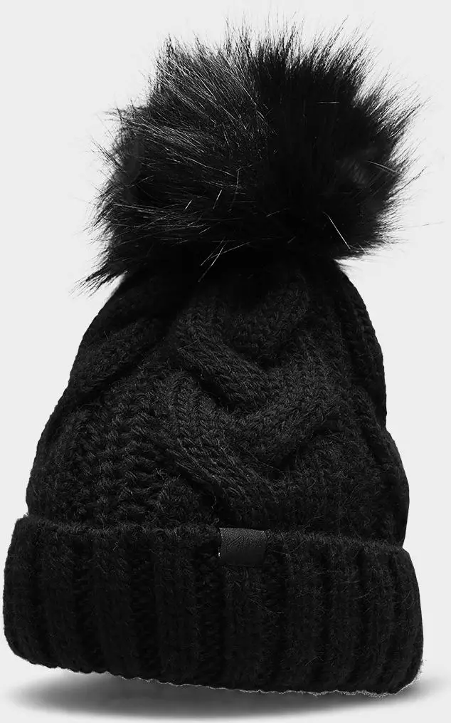 4f Czapka zimowa H4Z22-CAD010 Głęboka czerń r.S