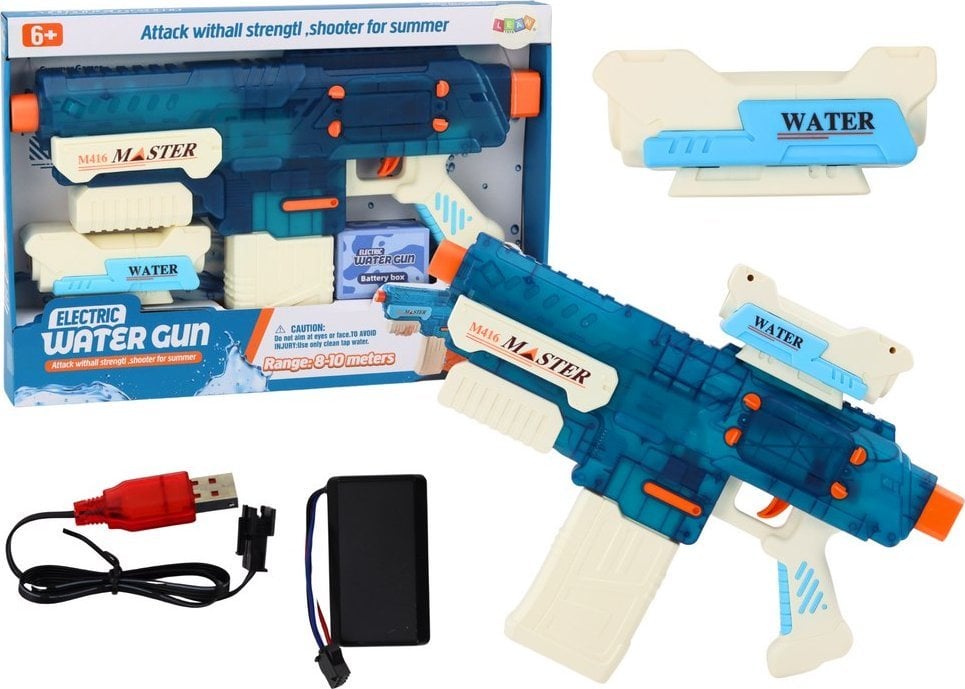 LeanToys Karabin Pistolet na Wodę na Akumulator M416 500ml Zasięg 8-10m LEAN Toys