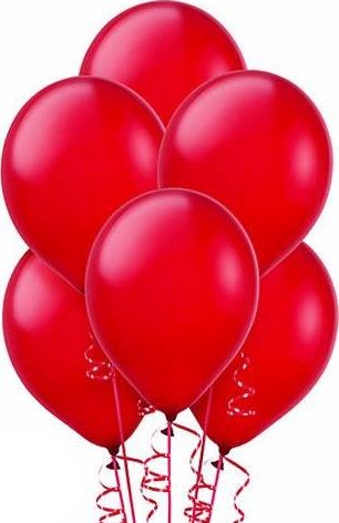 Belball Balony lateksowe metaliczne duże - czerwone - 100 szt. uniwersalny