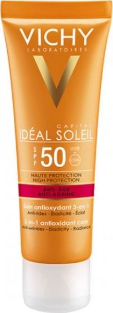 Vichy IDÉAL SOLEIL Krem przeciwstarzeniowy SPF 50, 50ml