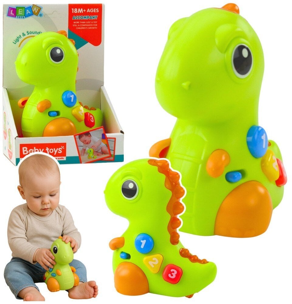 Zabawka Interaktywna Dla Malucha Dinozaur Na Kółkach Światła Dźwięki