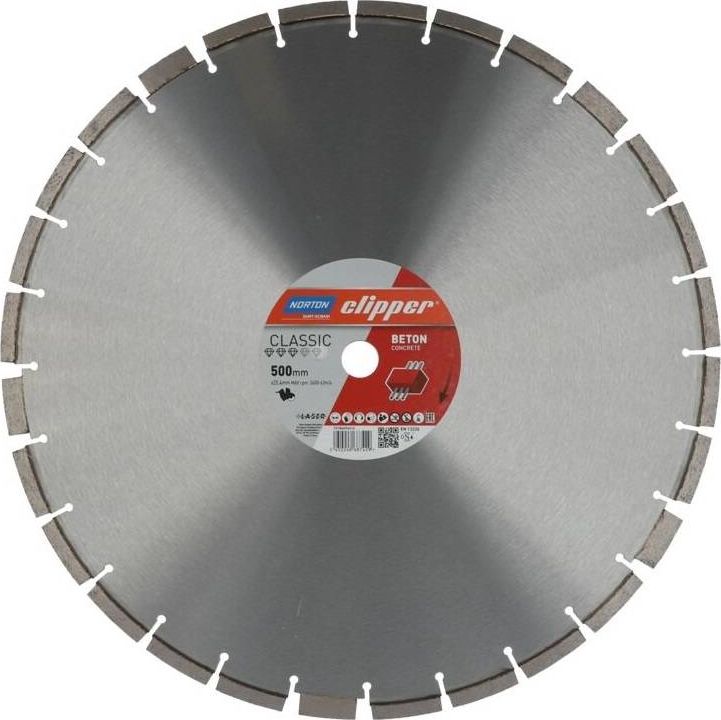 Norton Clipper NORTON CLIPPER TARCZA DIAMENTOWA NORTON CLASSIC BETON LASER 500mm X 25,4mm DO BETONU do NORTON CLIPPER CS1