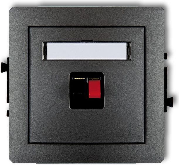 Karlik Gniazdo głośnikowe Deco pojedyncze grafitowy (11DGG-1)