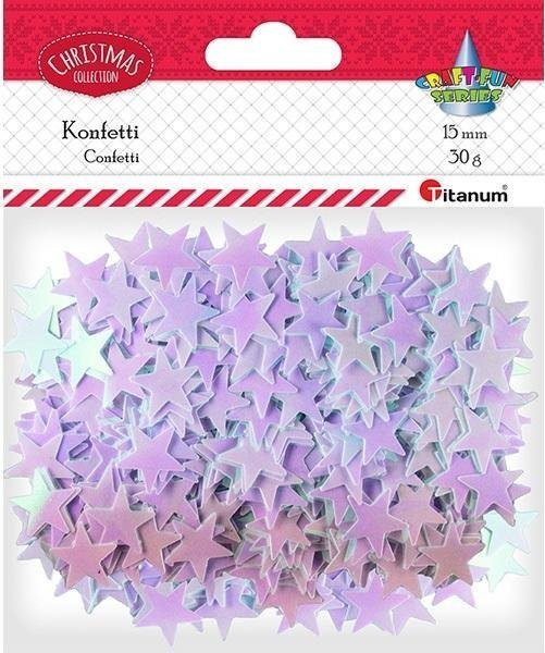 Titanum Konfetti Gwiazdki 19mm 30g bladoróżowe