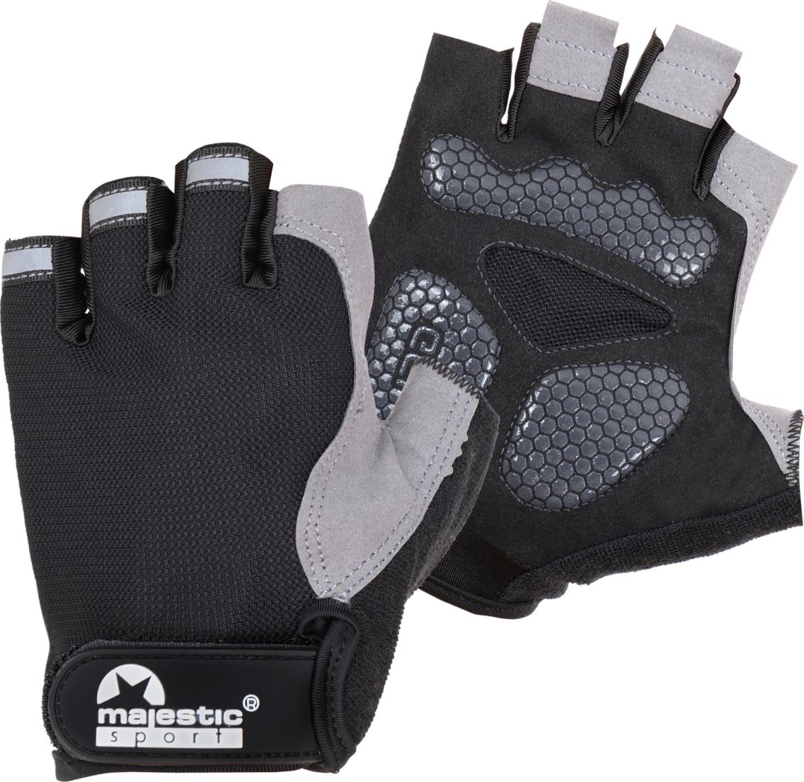 Rękawiczki rowerowe Majestic Sport RAPID czarno-szare r L