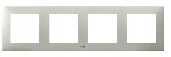 SZAFIR Ramka poczwórna do łączników IP-44 kaszmirowy beż RH-4Z/83