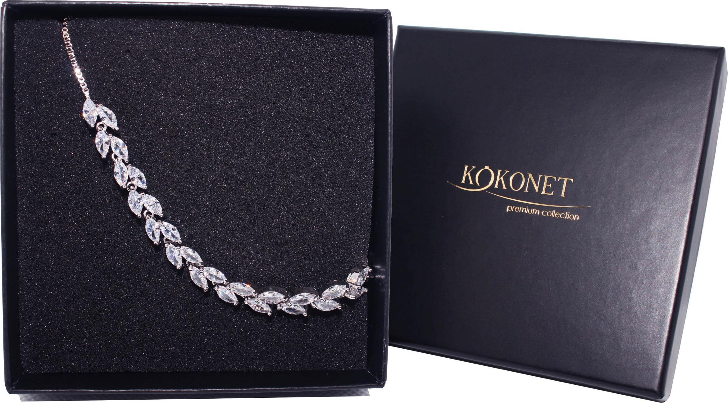 KOKONET BRANSOLETKA regulowana delikatna ŚLUBNA srebrna