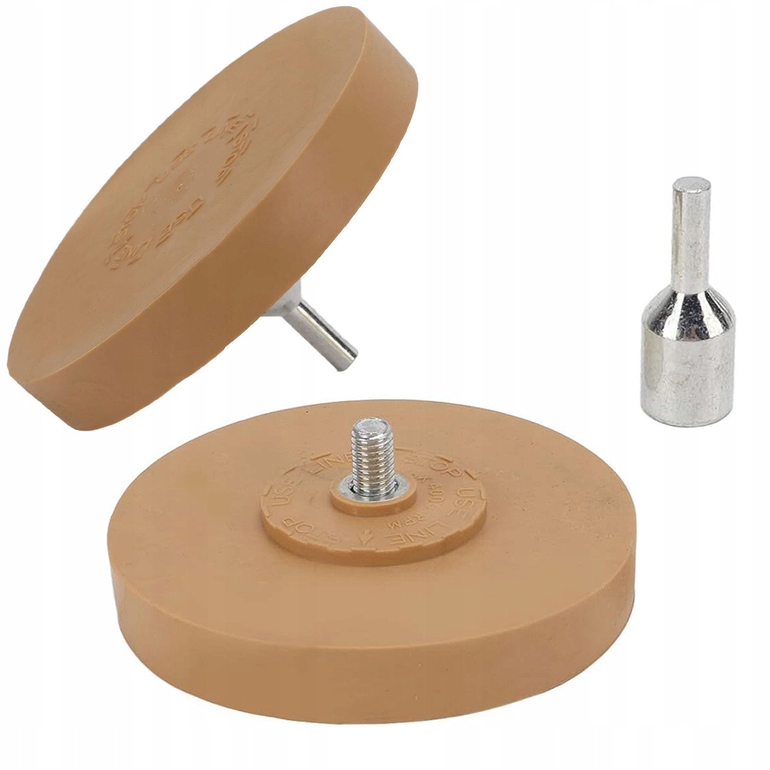 Krążek / Dysk gumowy do usuwania kleju z felg 90mm + adapter na wkrętarkę