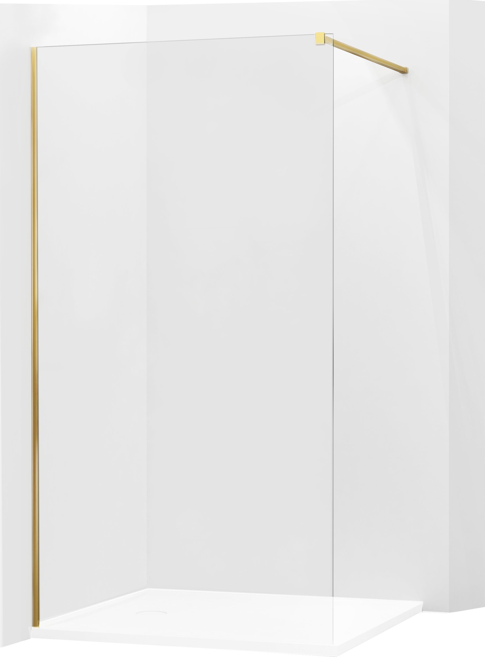 Mexen Mexen Kioto ścianka prysznicowa 90 x 200 cm, transparent 8 mm, złoty - 800-090-101-50-00