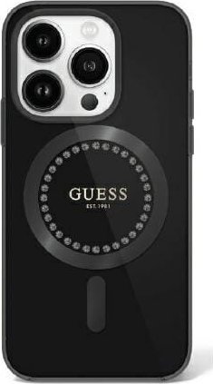 Guess Guess GUHMP16LPFTDTEK iPhone 16 Pro 6.3" czarny/black hardcase IML Rhinestones MagSafe