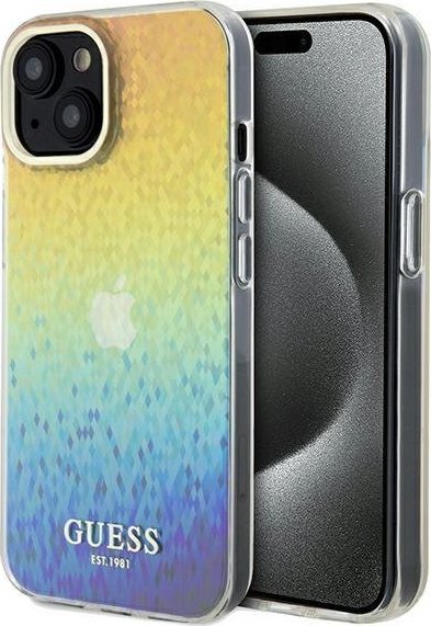 Guess GUHCP14SHDECMI iPhone 14 / 15 / 13 6.1" wielokolorowy hardcase IML Faceted Mirror Disco Iridescent