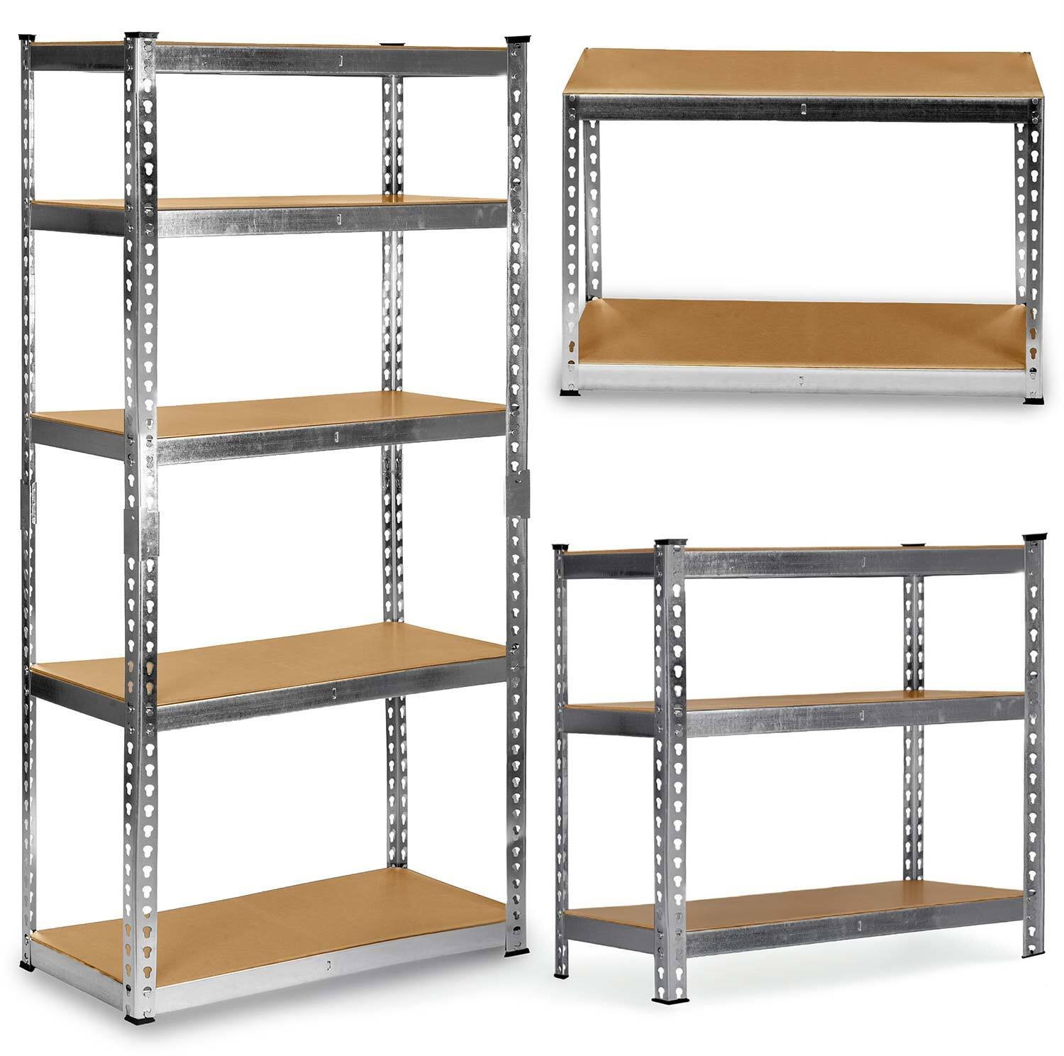 Humberg Regał metalowy magazynowy 183 x 90 x 40 cm HR-853 srebrny