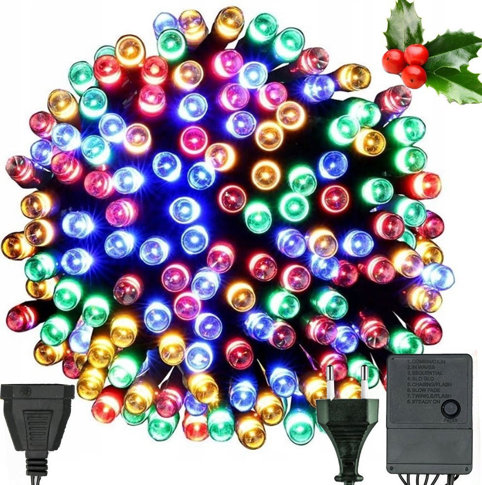 Lampki choinkowe xxxxxxxxxxxxxxxx Verk Group (Verk) Lampki choinkowe wewnętrzne multikolor 300 led oświetlenie 8 programów Lampki choinkowe wewnętrzne