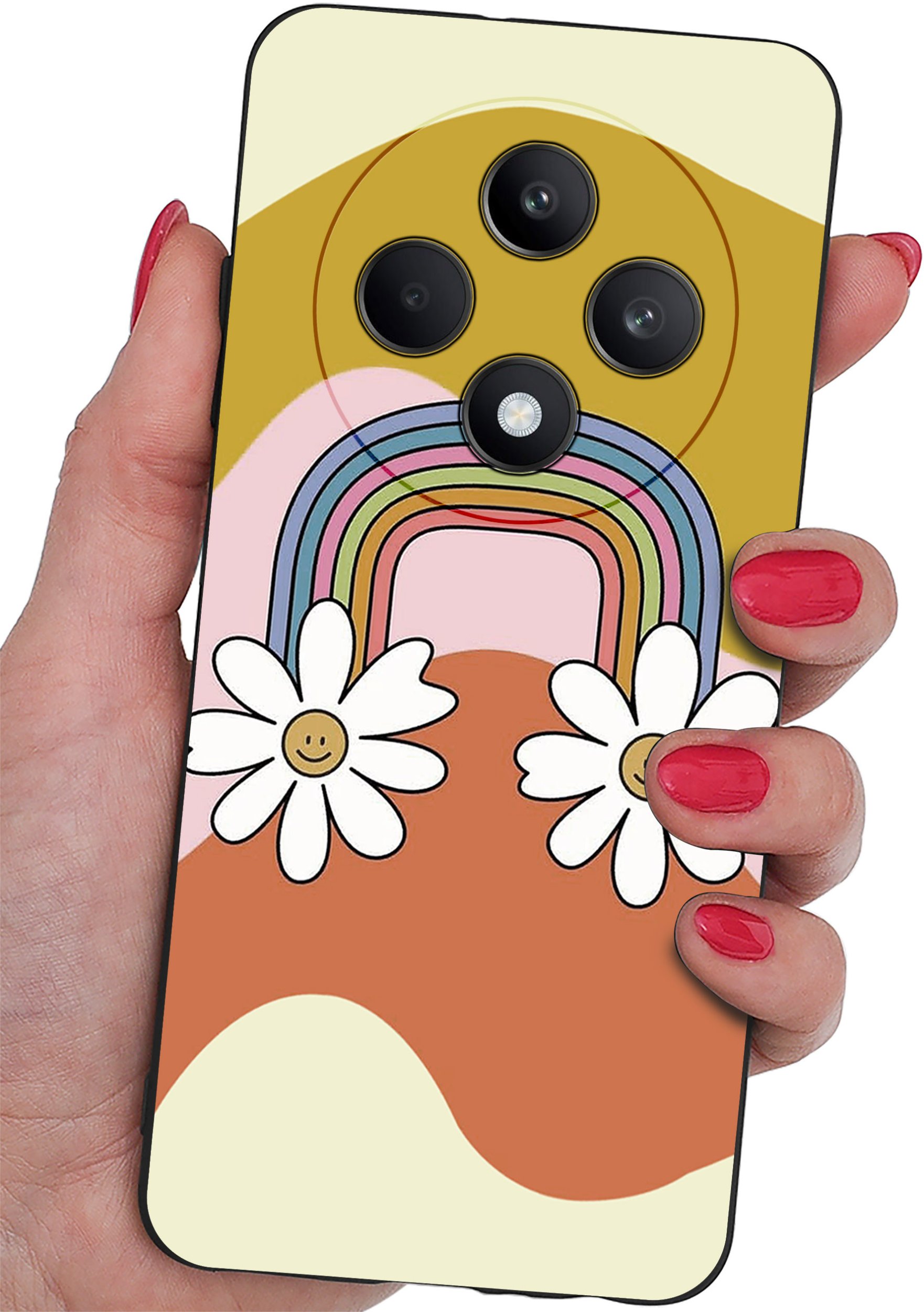 Etui do Oppo Reno 12 F 5G | 12 FS 5G WZORY |SILIKONOWE MATT CASE + SZKŁO 9H