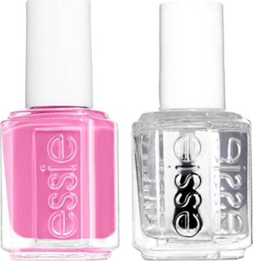 Essie Set Essie: Nail Enamel, Vegan, Glossy Shine Finish, Nail Polish, 20, Lovie Dovie, 13.5 ml + Nail Care - Good To Go, Top Coat, Nail Strengthening
