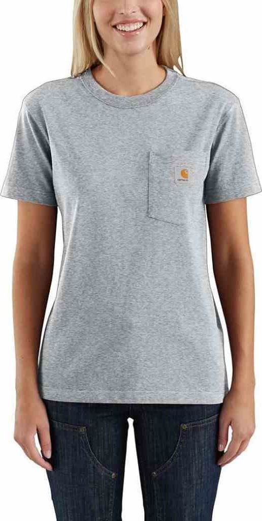 Carhartt Koszulka Carhartt WK87 Workwear Pocket S/S Grey