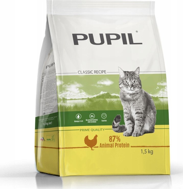 PUPIL Prime Karma sucha dla kota PUPIL Prime bogata w kurczaka z wątróbką i warzywami 3 x 1,5 kg
