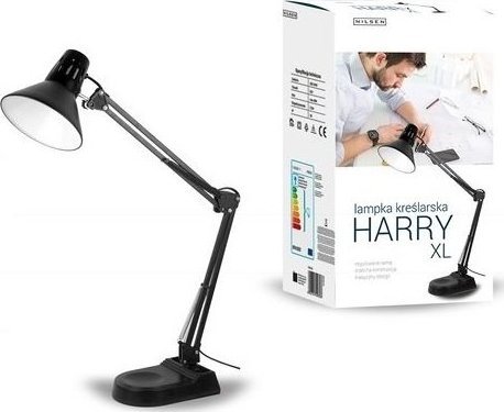 Lampka biurkowa INQ HARRY XL lampa biurkowa E27 czarna FN016