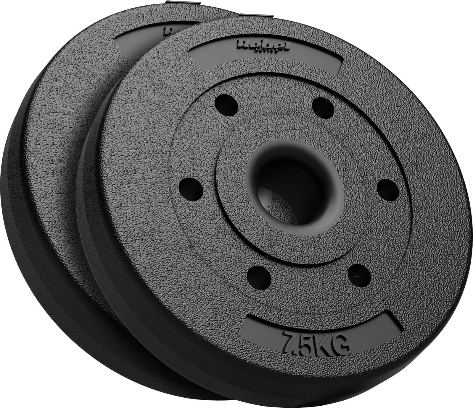 Rebel Zestaw obciążeń bitumicznych 2x7.5kg, otwór 51mm - do sztang olimpijskich, REBEL ACTIVE