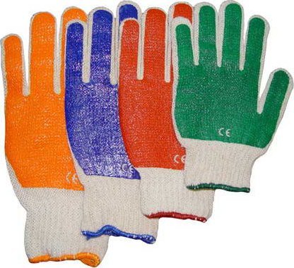 R.E.I.S. RR - Rękawice ochronne wykonane z dzianiny (ścieg 7), powlekane - zielony 7