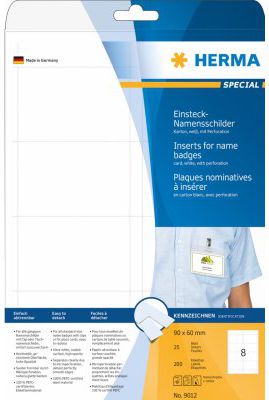 Herma Tablice do identyfikatorów 90x60 mm (9012)