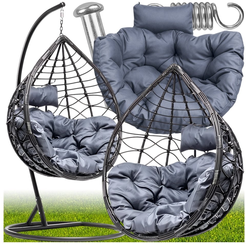 Hitbaits KOKON FOTEL WISZACY czarny gruby splot KANZA