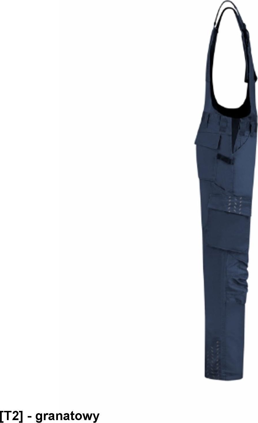 TRICORP Bib i Brace Twill Cordura T67 - ADLER - Spodnie robocze ogrodniczki unisex, Cordura, 280 g, 65 % poliester, 35 % bawełna - granatowy 48