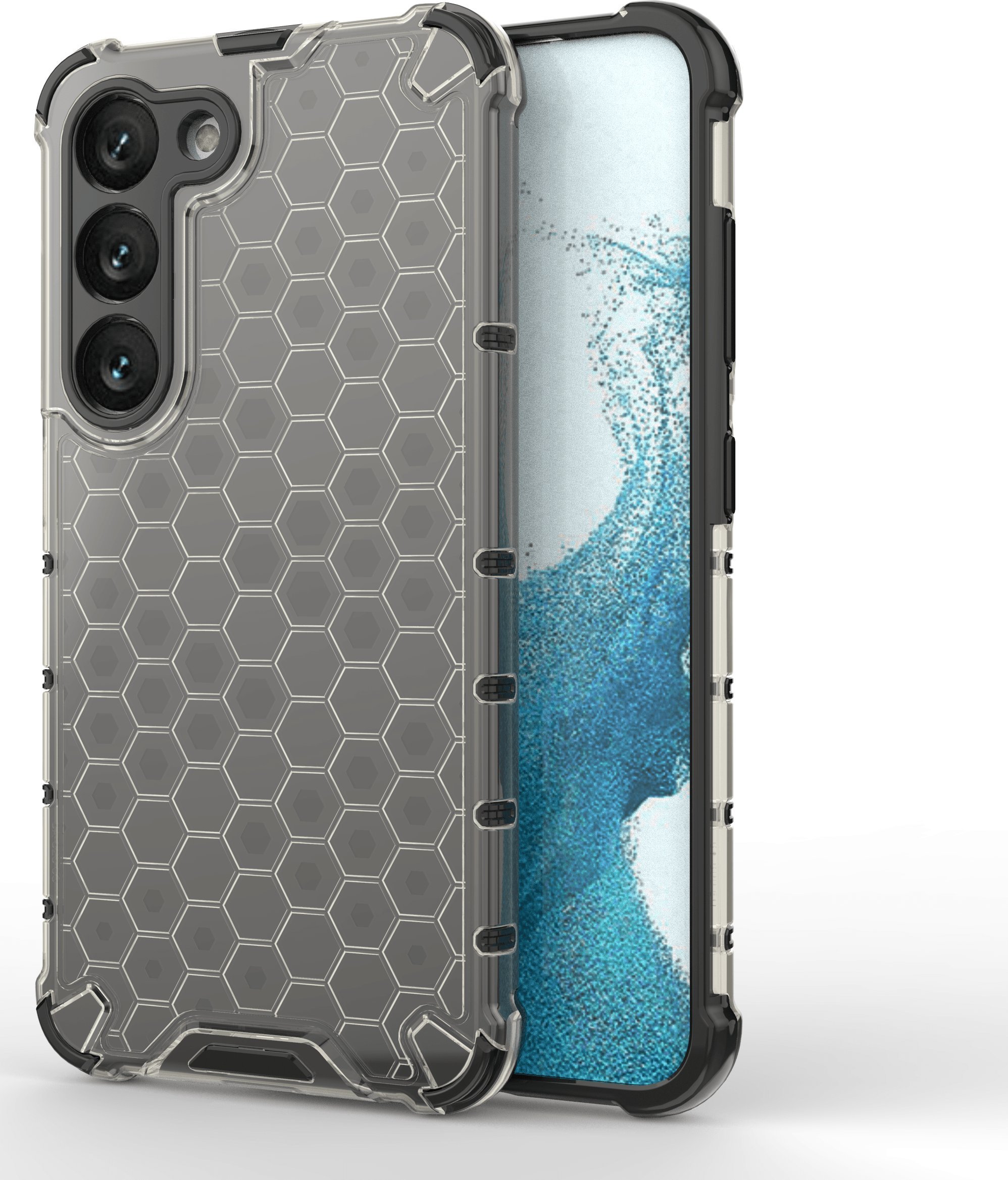 Hurtel Honeycomb etui do Samsung Galaxy S23 pancerny hybrydowy pokrowiec czarne