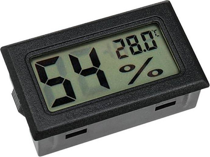 Aptel ELEKTRONICZNY WILGOTNOŚCIOMIERZ z Termometrem Higrometr czarny AG195C