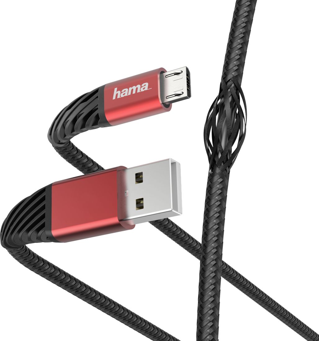 Kabel USB Hama USB-A - microUSB 1.5 m Czarny (001872160000)