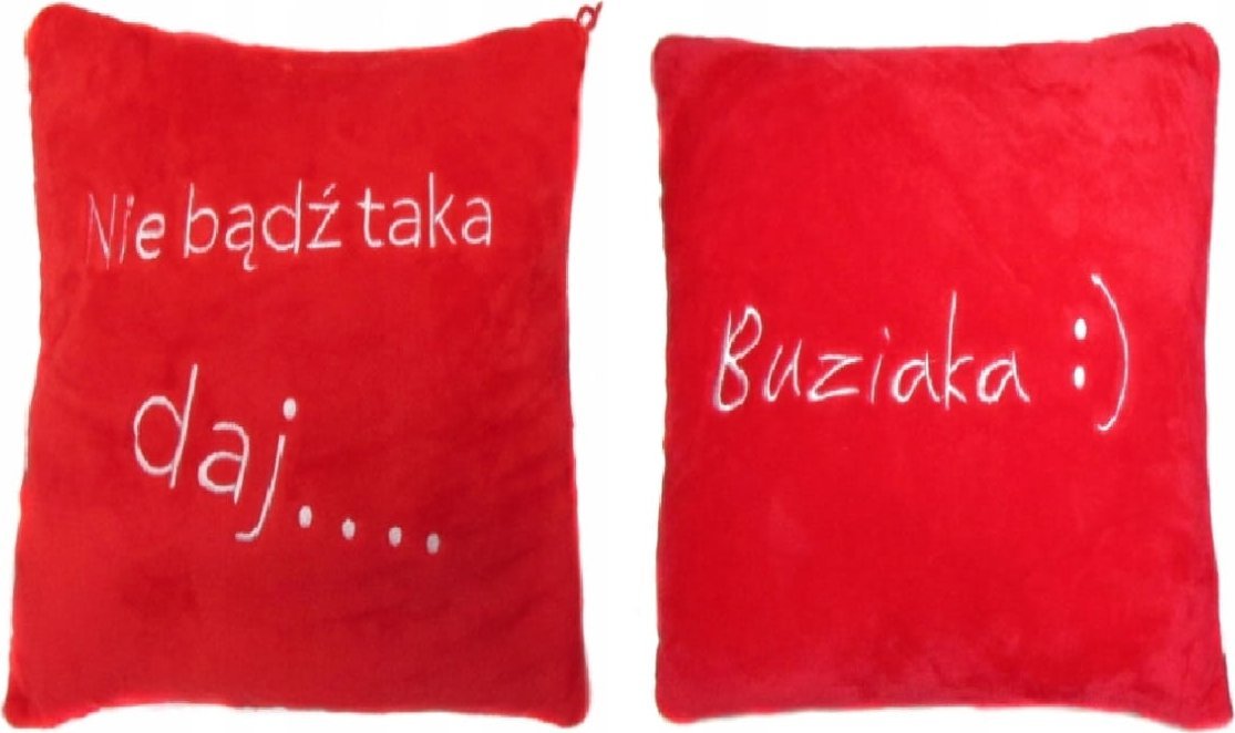 BTS Poduszka walentynkowa z napisem czerwona 27x27 cm