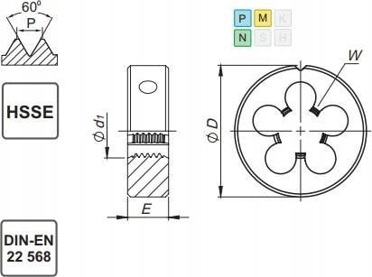 Fanar NARZYNKA M10x1,25 DIN-22568 (6g) HSSE INOX