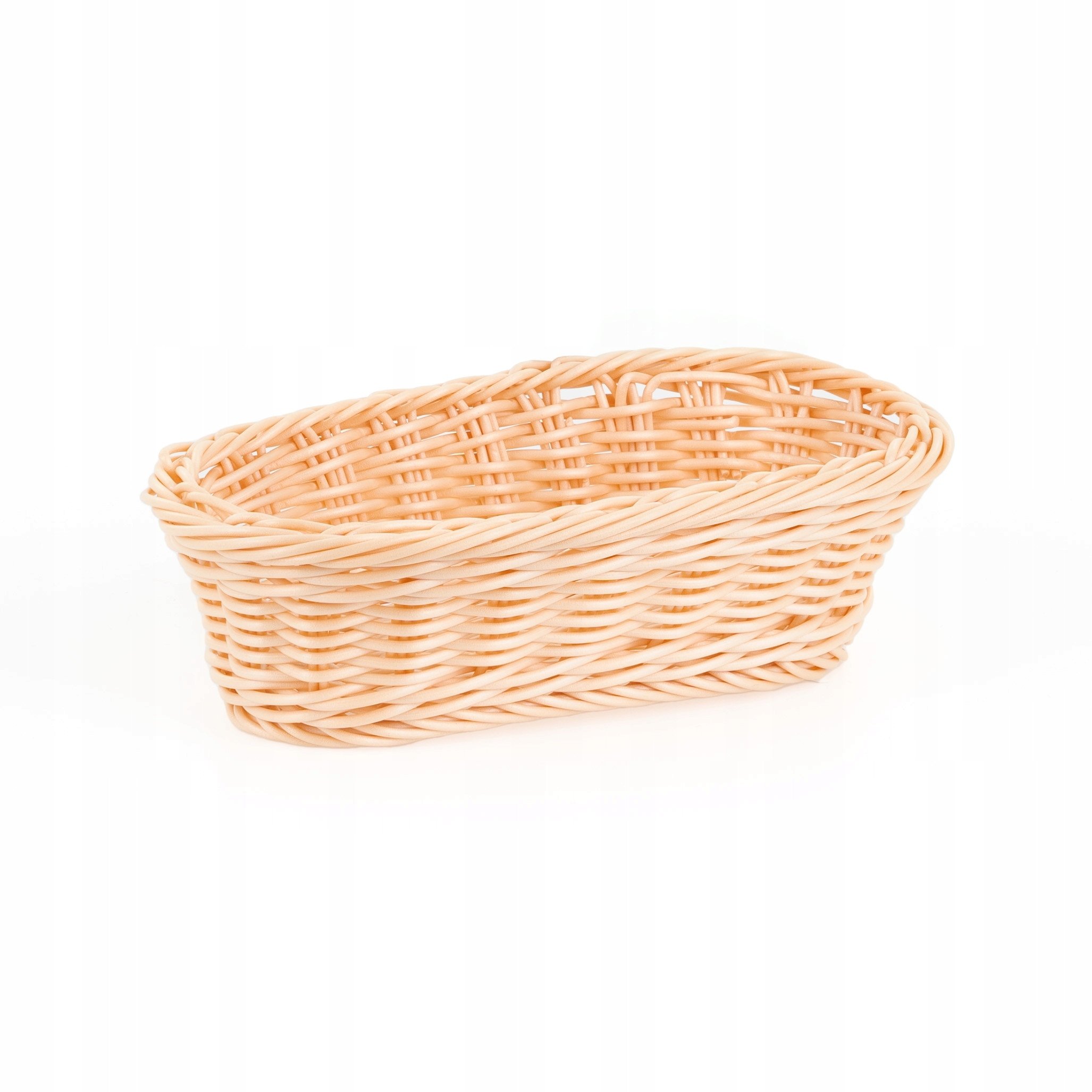 Koszyk owalny z polirattanu 230x100x60 mm, beżowy | TECHNICA, Gold Line