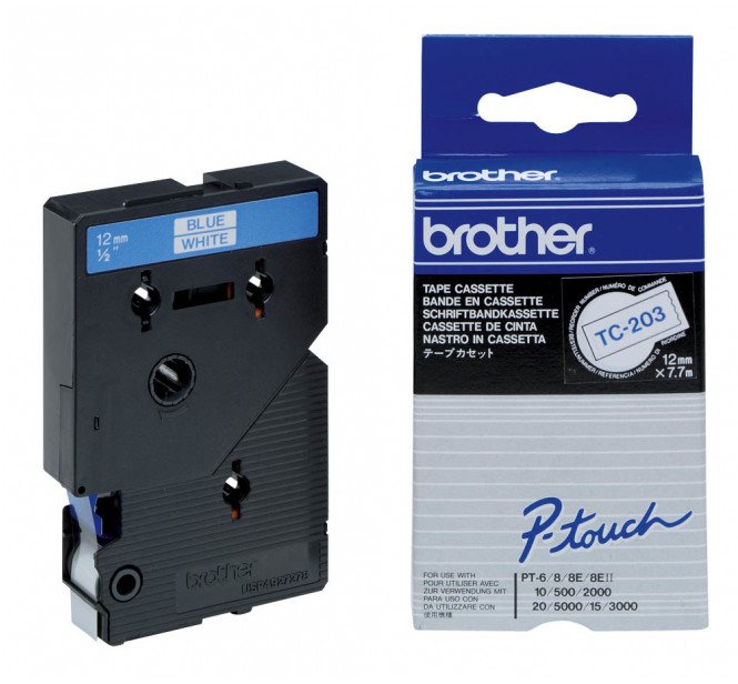 Brother TC-203 LAMINATED TAPE 12MM 7.7 - TC203
