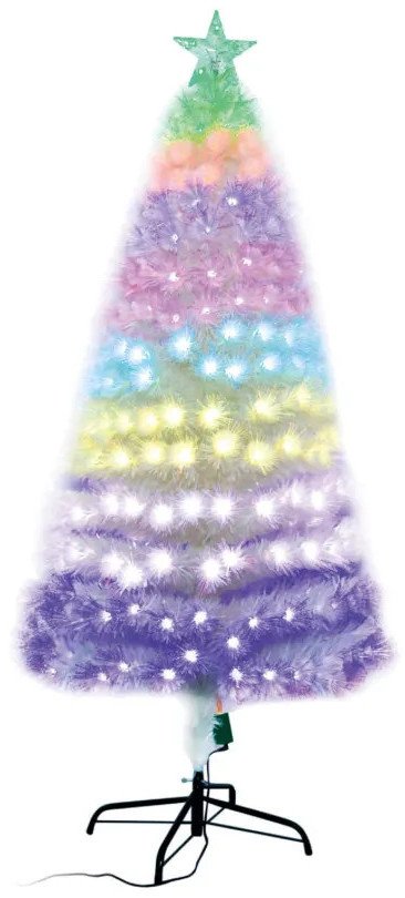 Niskonapięciowe drzewko światłowodowe, wysokość 210 cm, RGBY