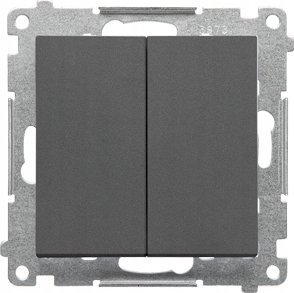 Kontakt-Simon Łącznik świecznikowy Kontakt-Simon 55 TW5.01/116 moduł 10 AX, 250V~, szybkozłącza grafitowy mat