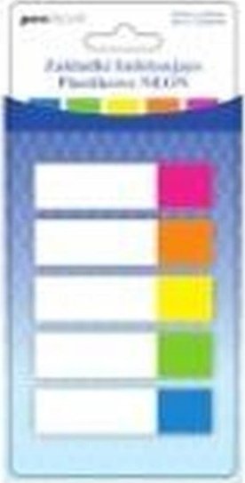 Zakładki indeksujące neon 2x45mm 5x25szt plastik