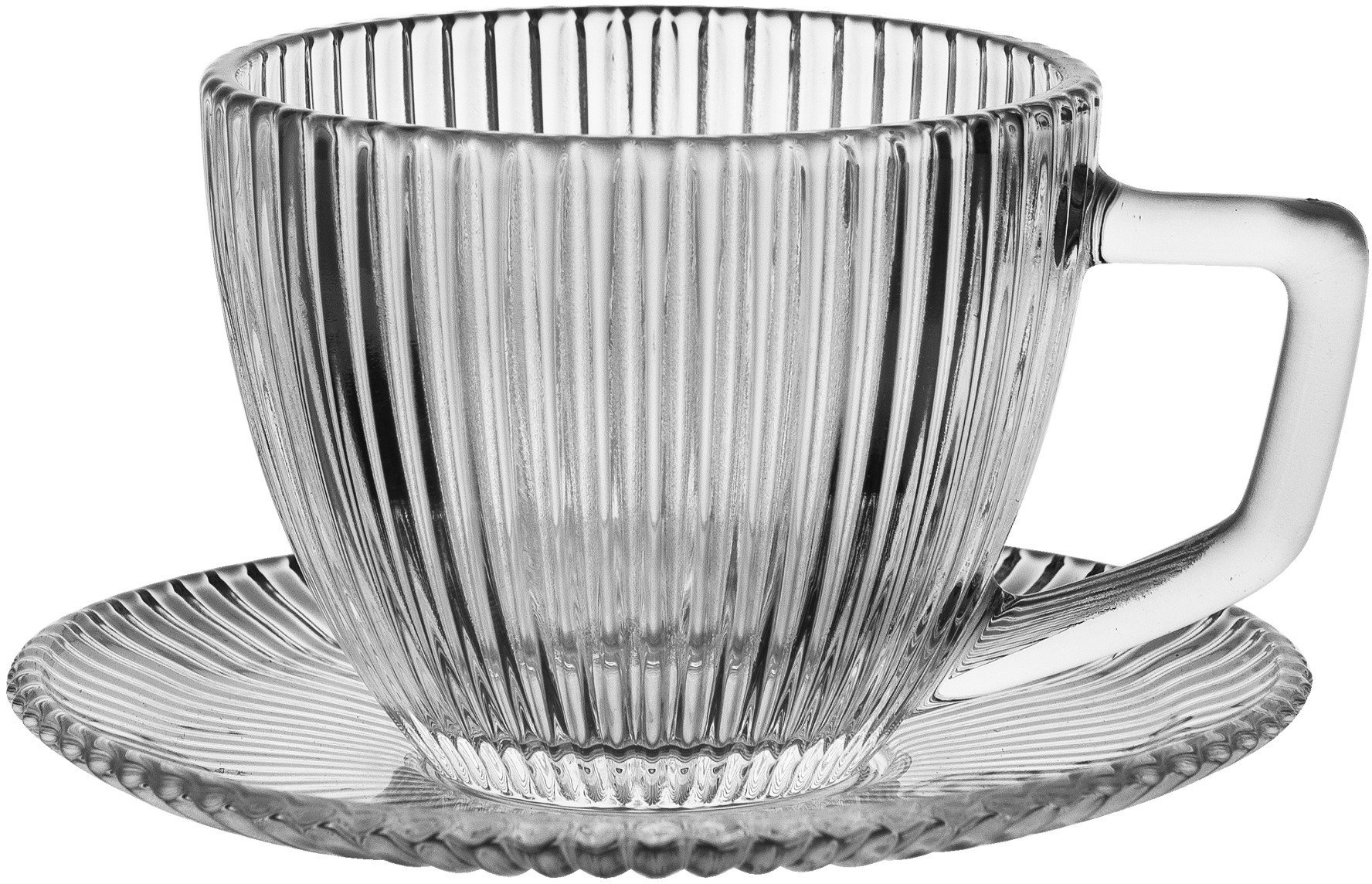 Filiżanka szklana 250 ml + spodek Selena