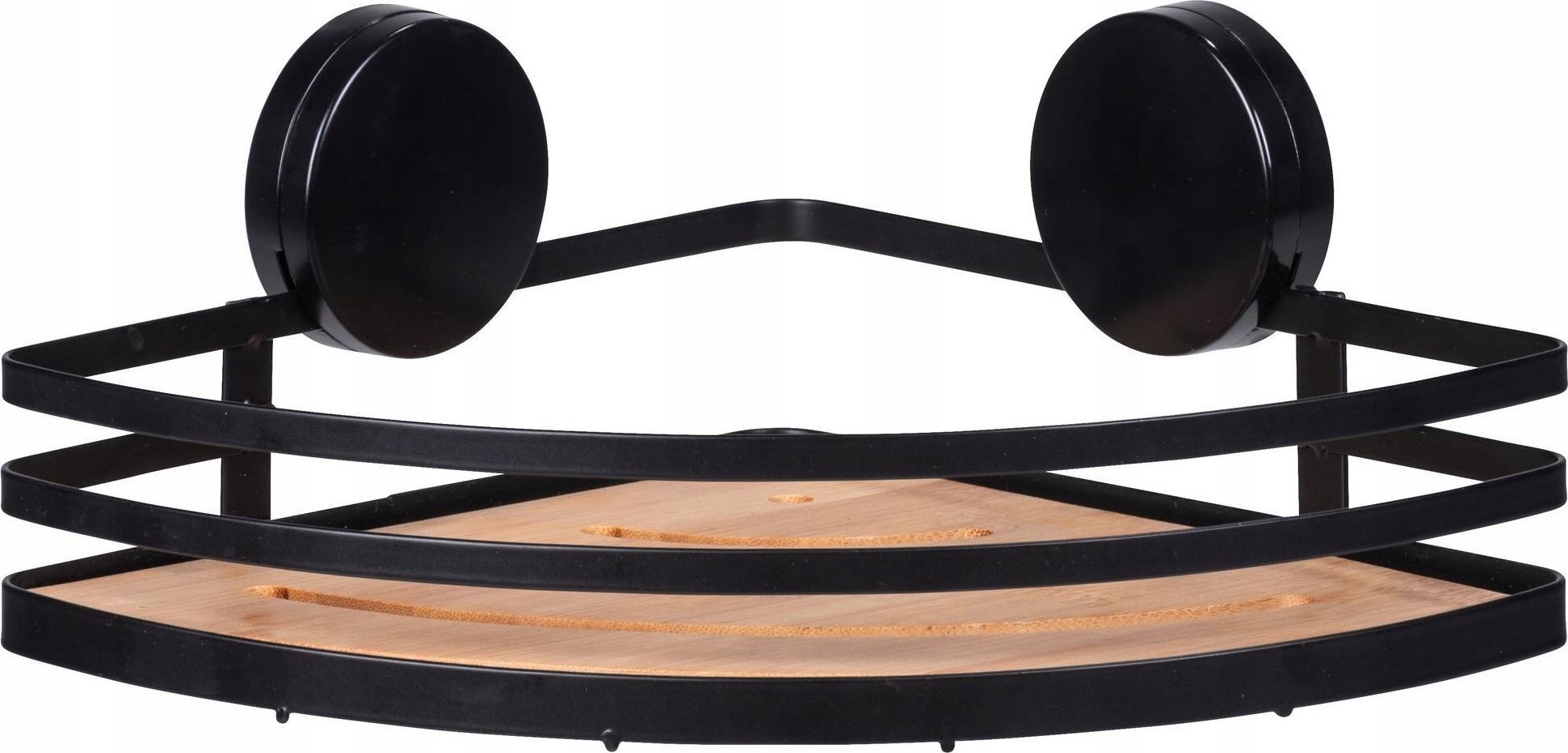 Wenko Narożna półka łazienkowa pod prysznic Static-Loc ALBA, czarna, Wenko