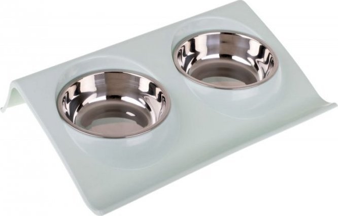 Miska dla psa na stojaku metalowa 2szt