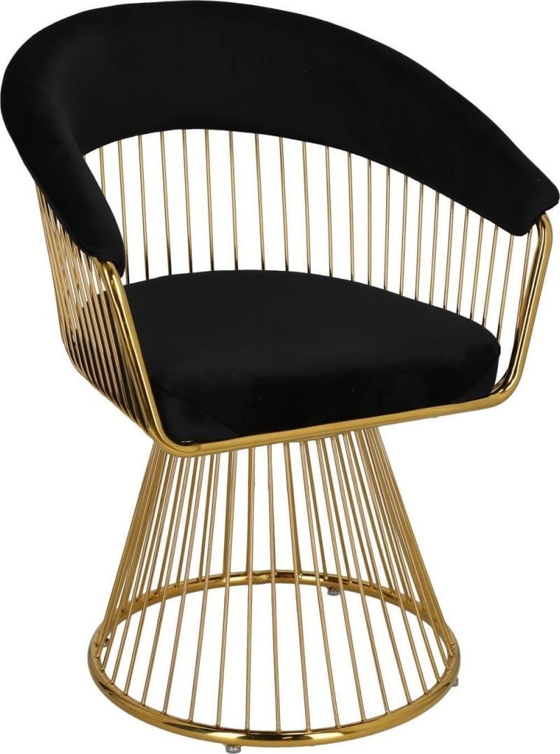 Intesi Krzesło Feeny Velvet czarne