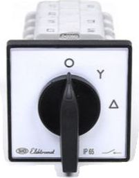 Elektromet Łącznik krzywkowy gwiazda-trójkąt 16A 3P za tablicowy z płytką przednią IP65 LUK 16-22 (921610)