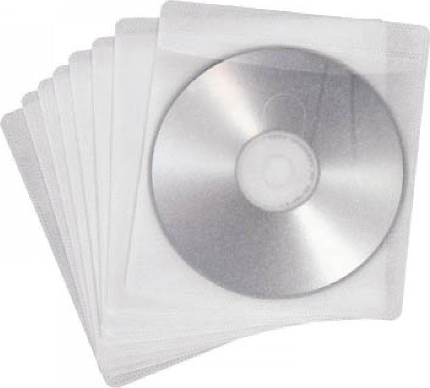 MediaRange Vliestaschen m. kleb. Rücks., transp., 50er-Pack