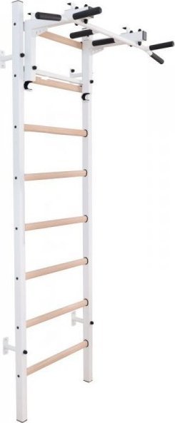 BenchK Drabinka gimnastyczna drewniano metalowa z drewnianym drążkiem i akcesoriami BenchK 231W