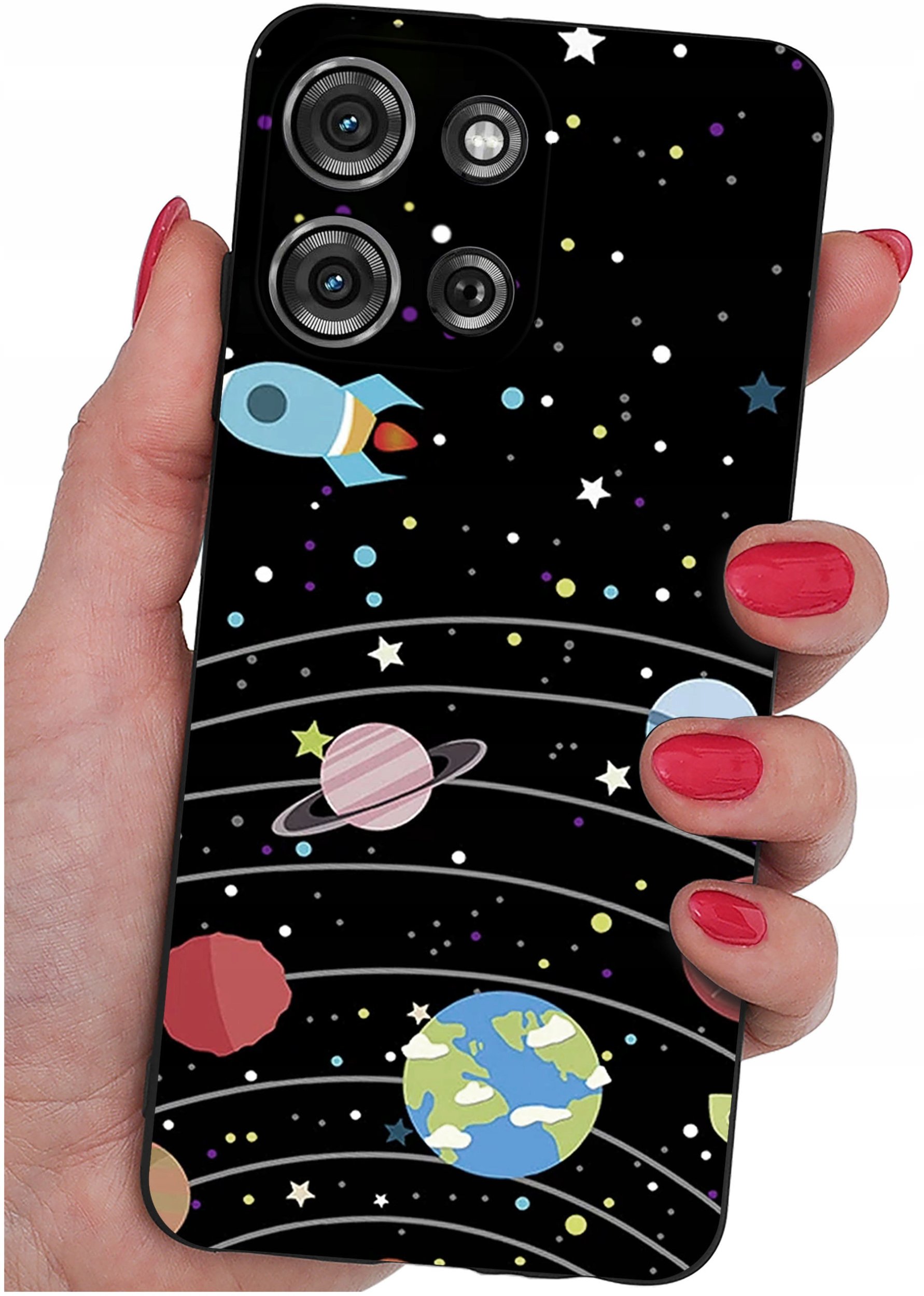 Etui do Motorola G75 5G | WZORY | SILIKONOWE MATT SZKŁO 9H