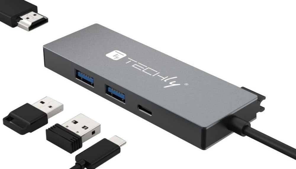 HUB USB Techly Techly Hub USB-C 4 in 1