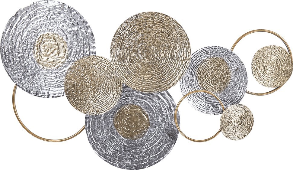 Beliani Dekoracja ścienna złoto-srebrna VANADIUM