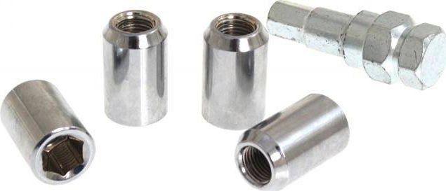 MTuning Nakrętki przelotowe M12x1.25 L:32mm Srebrne